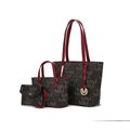 Mkf Collection By Mia K. MKF Collection by Mia K. MKF-MU6412RD Aylet M Tote with Mini Bag & Wristlet Pouch; Red - 3 Piece MKF-MU6412RD